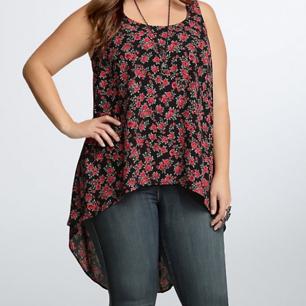 COPY - Torrid floral hi-lo tank top